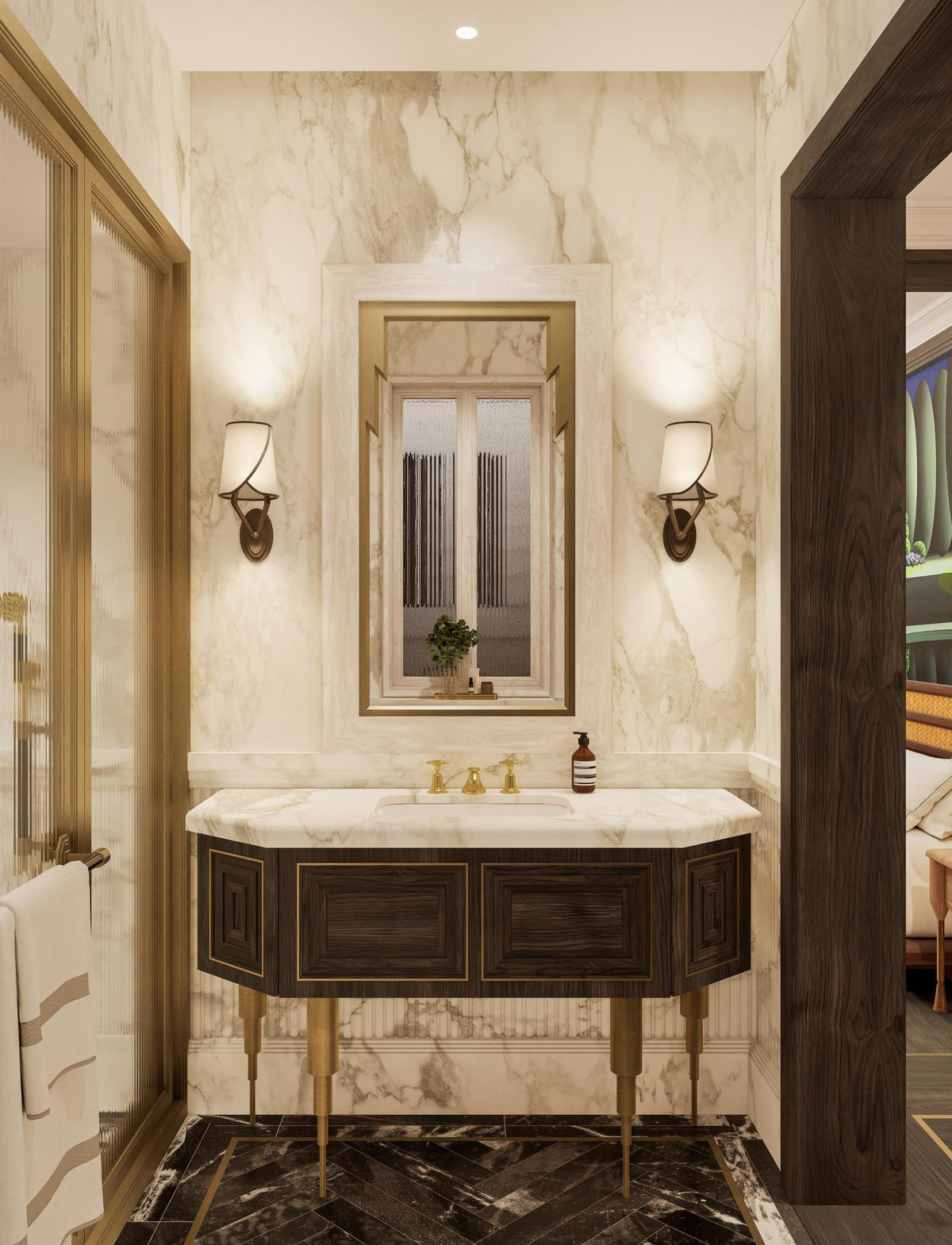 Marble ensuite