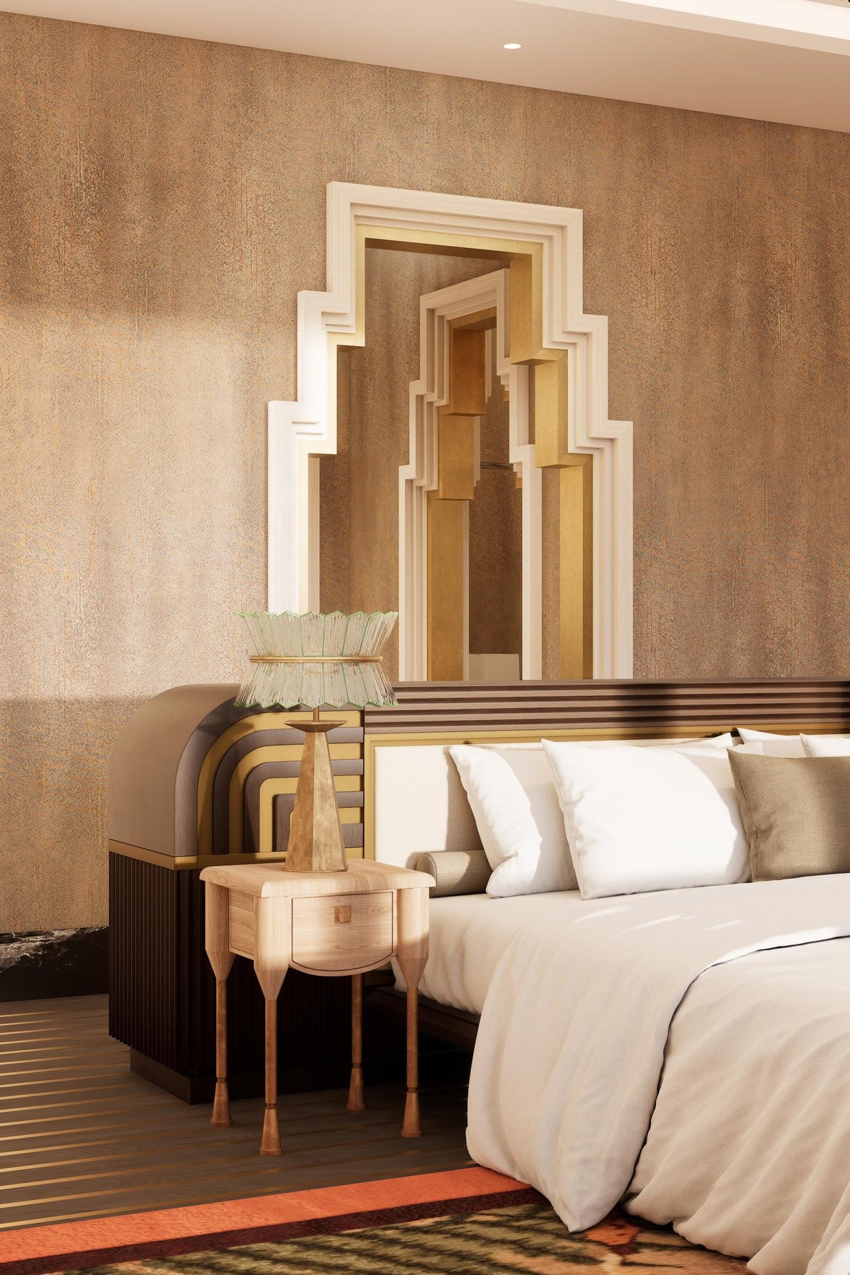 Art Deco headboard