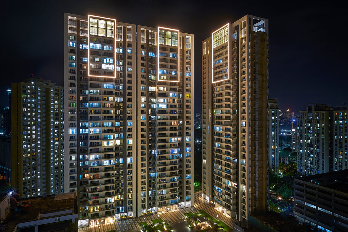 Towers at night