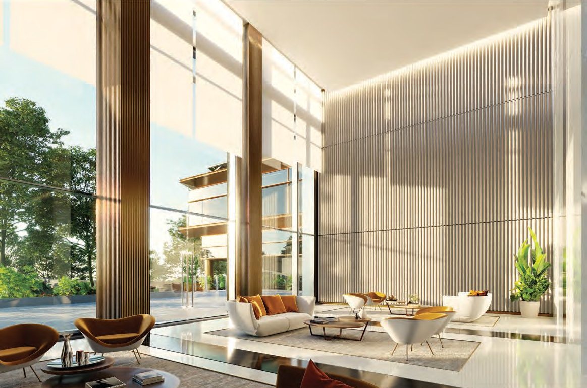 Triple-height lobby