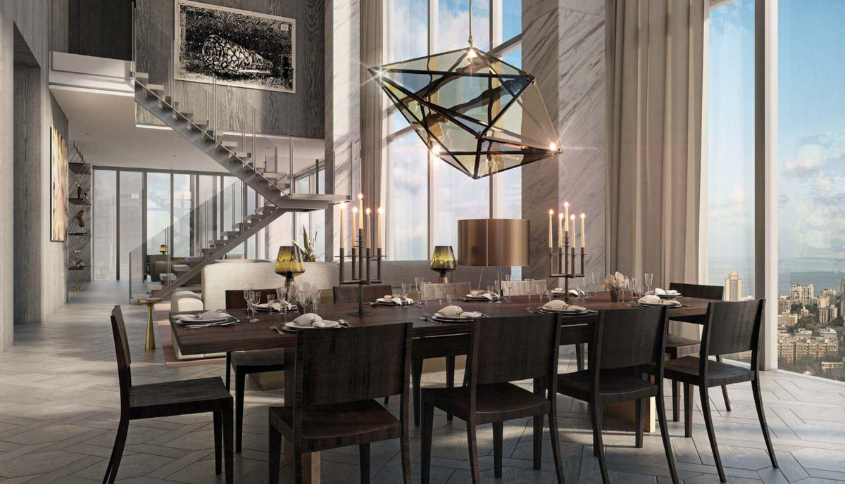 Double-height dining room