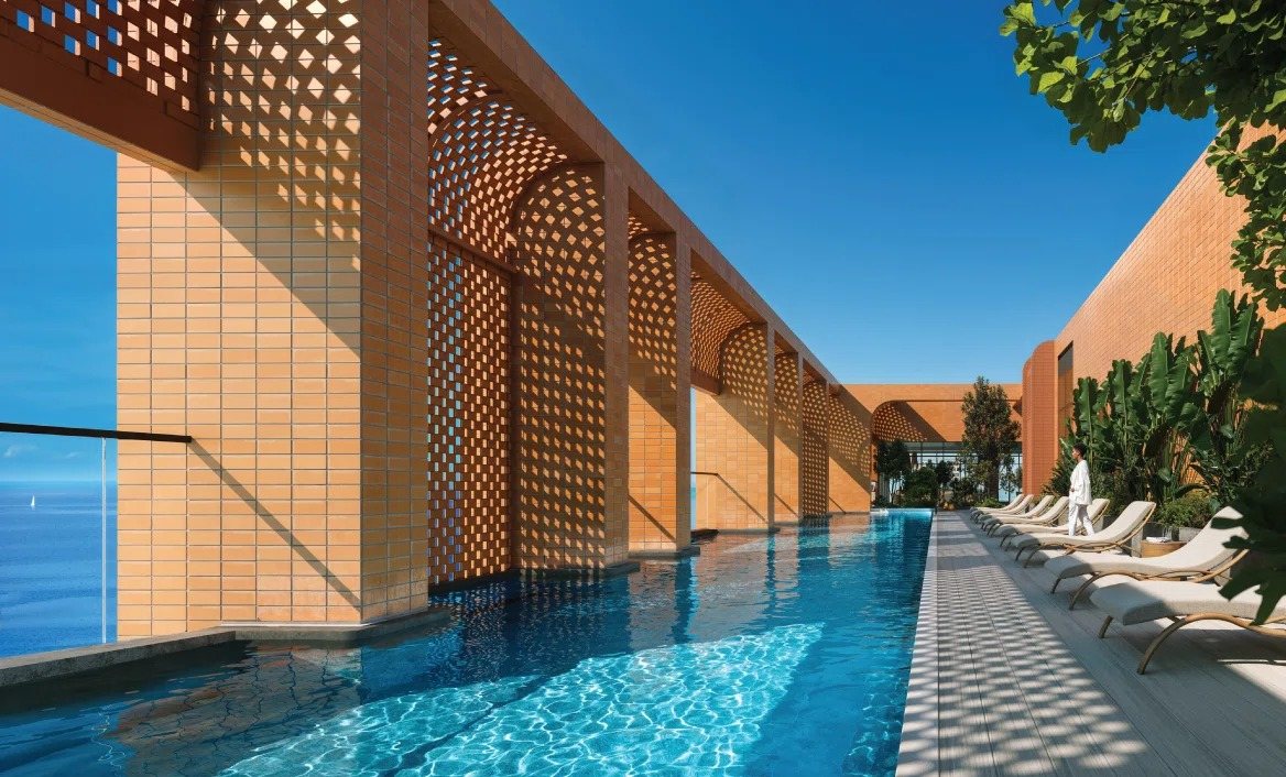 Rooftop pool deck