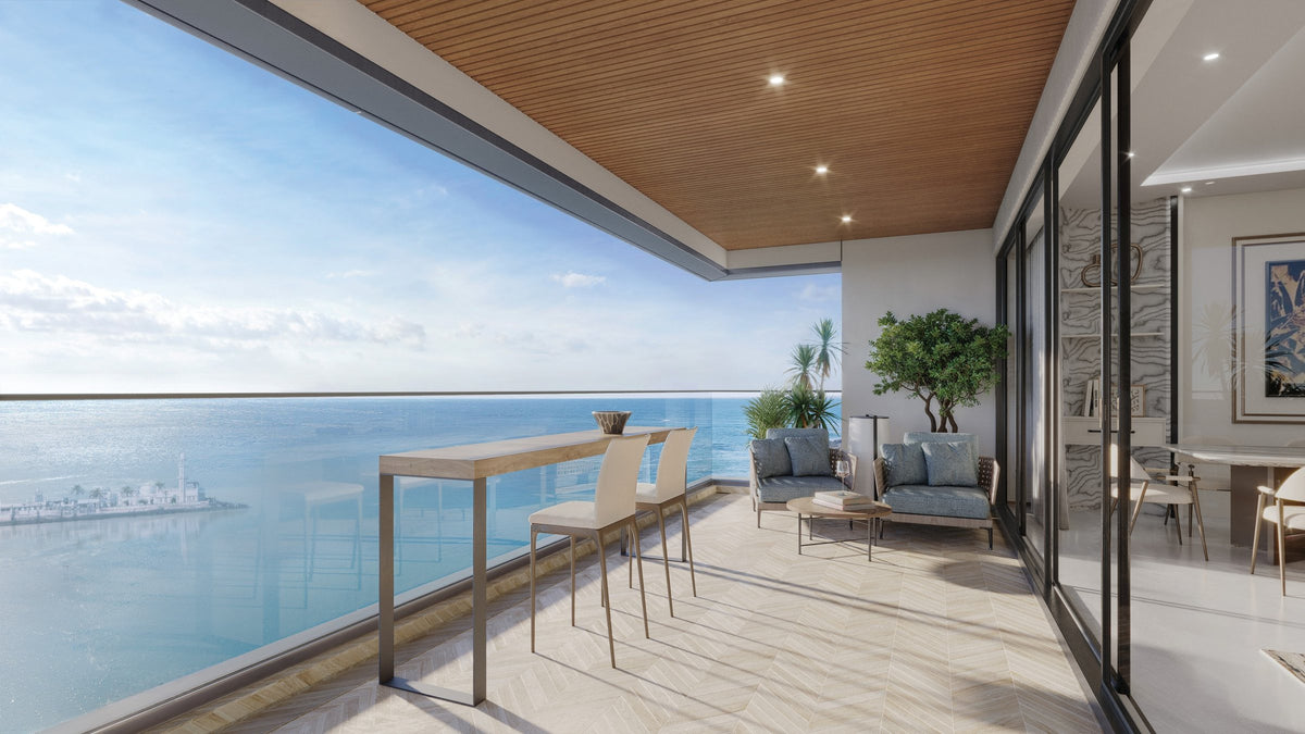 Expansive sea-facing deck