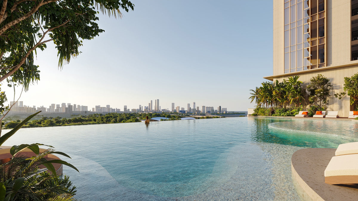 Rooftop infinity-edge pool
