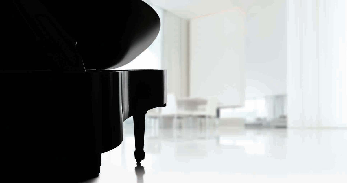 Grand piano in the living room