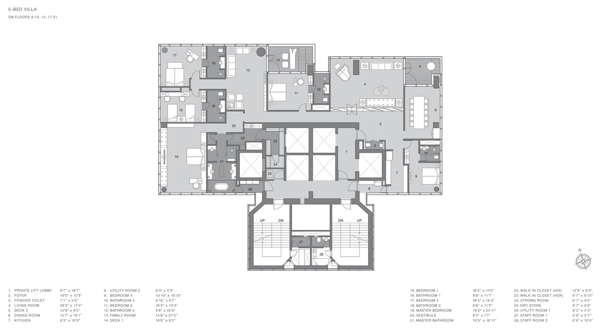 5-Bed Villa floor plan