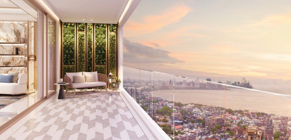 Arabian Sea view from a Lodha Marq deck