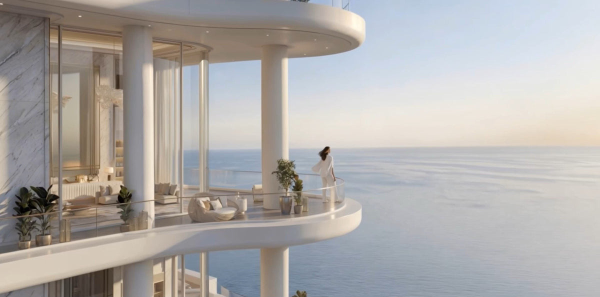Wraparound balcony over the sea