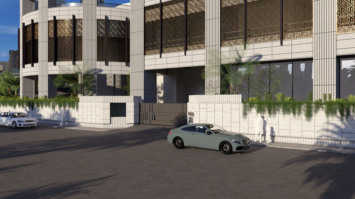 Private forecourt