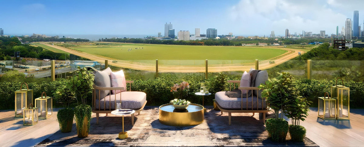 Terrace overlooking the racecourse