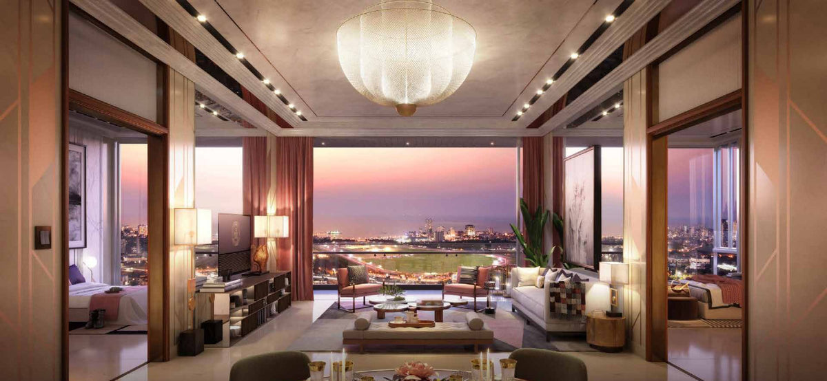 Living room at night