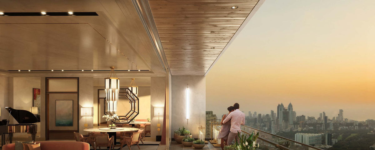 Terrace at sunset