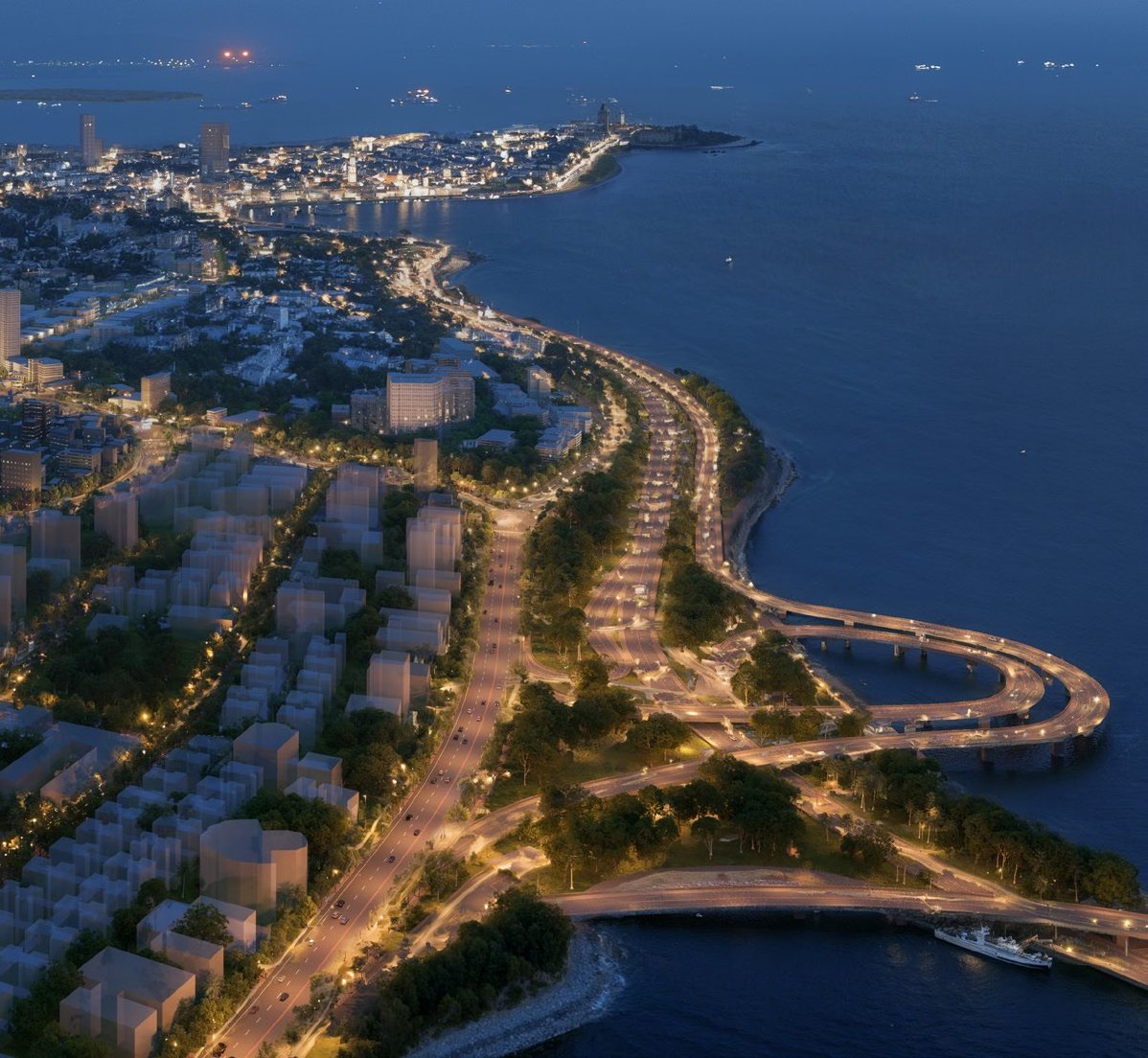 Coastal Road and bay