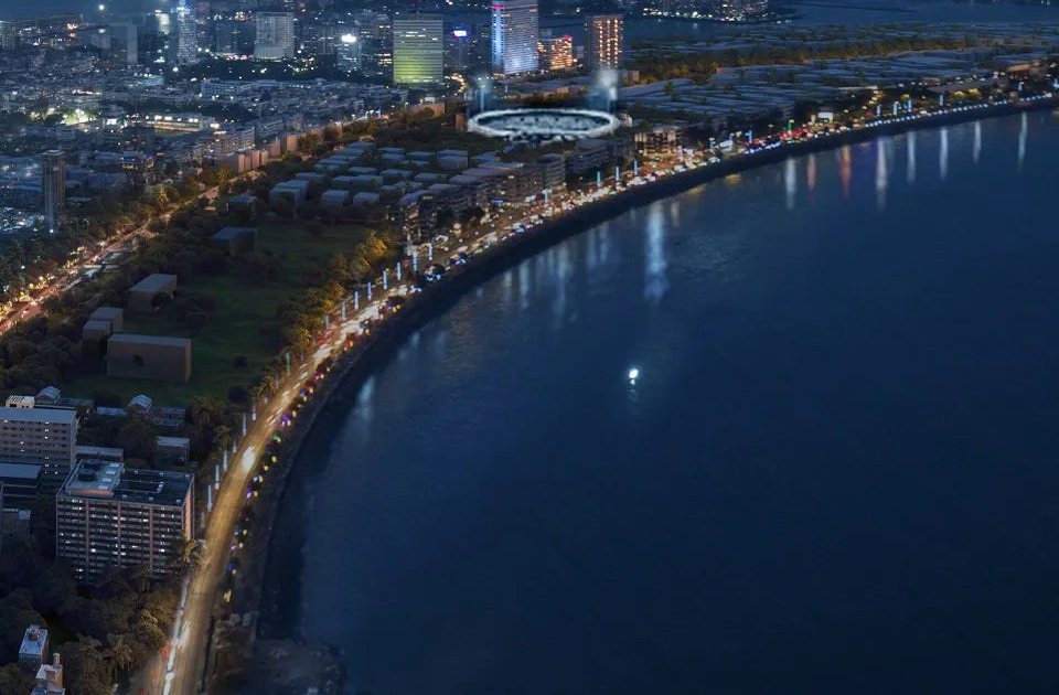 Marine Drive at night