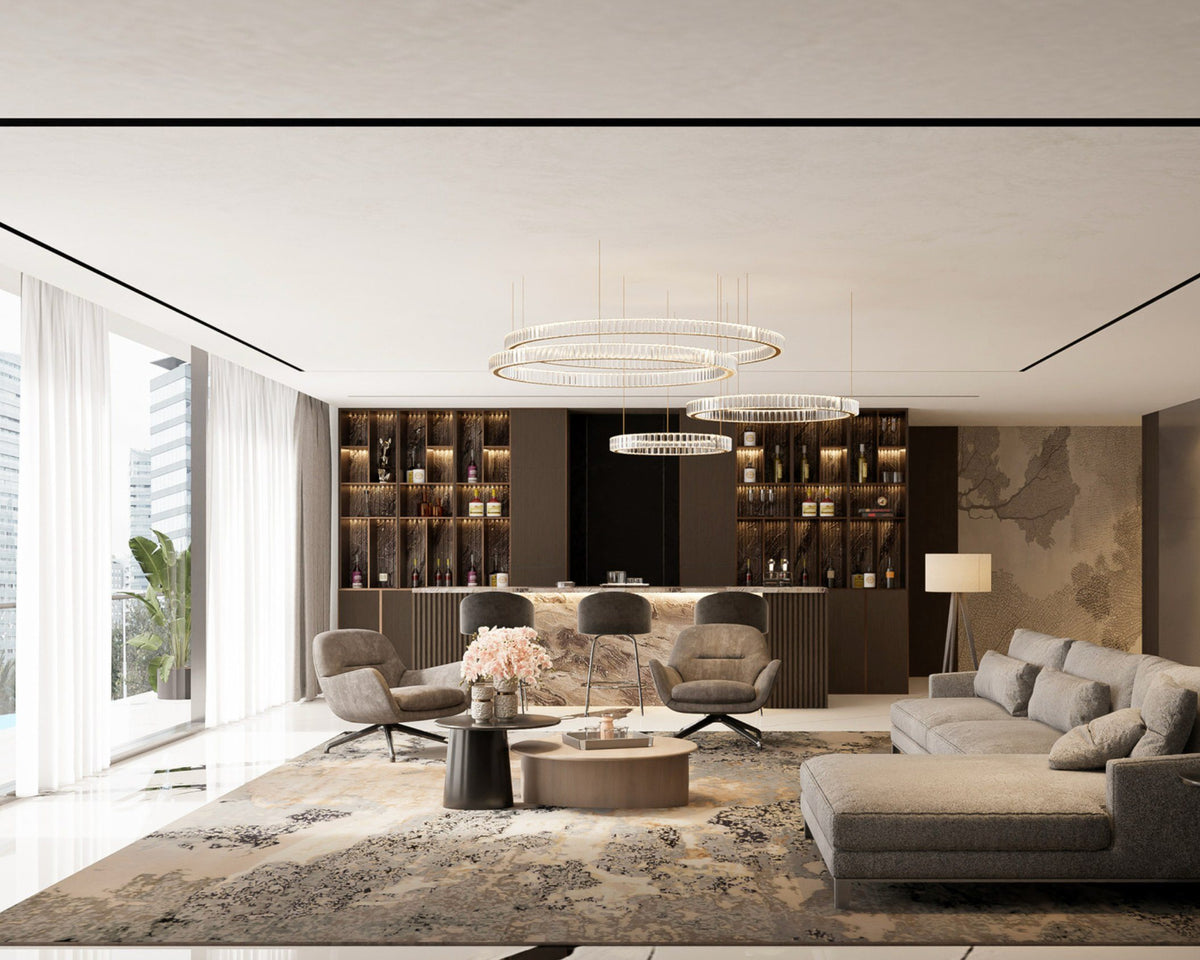 Living room and bar
