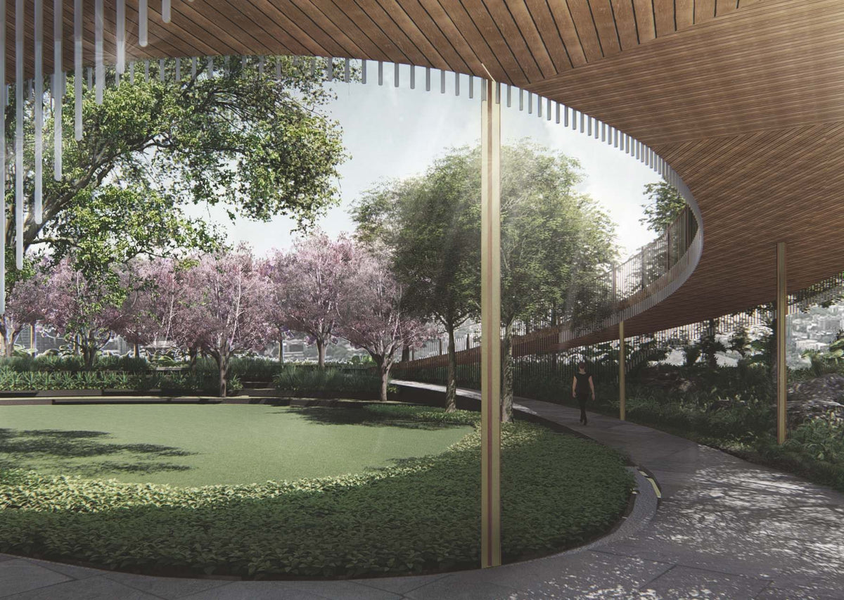Walkway and lawn