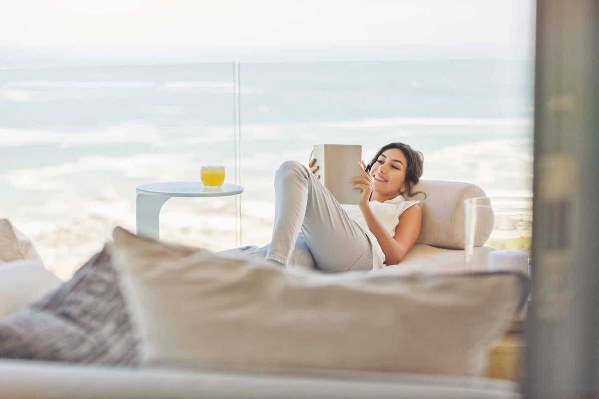 Reading by the sea