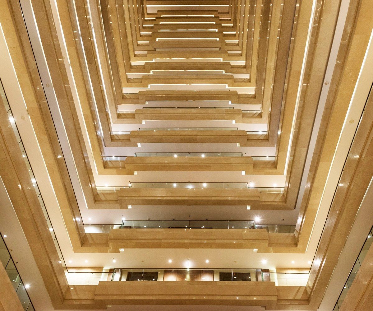Skylit atrium