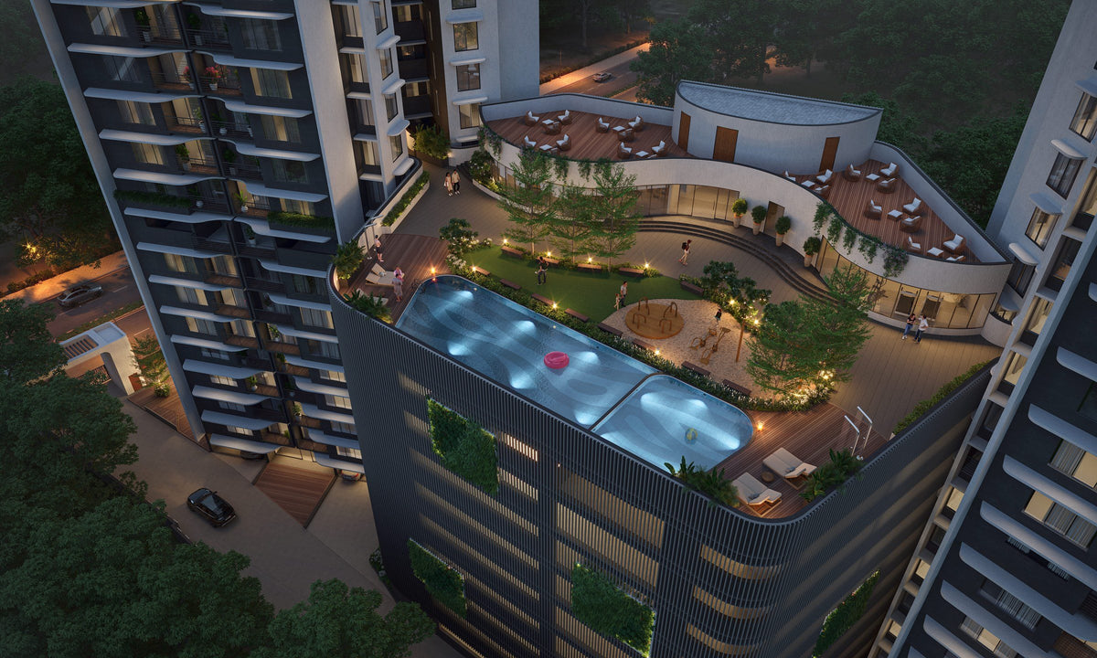 Podium pool deck