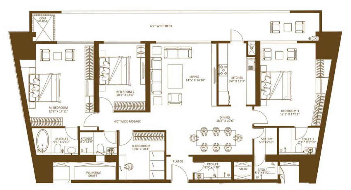 3.5 BHK floor plan