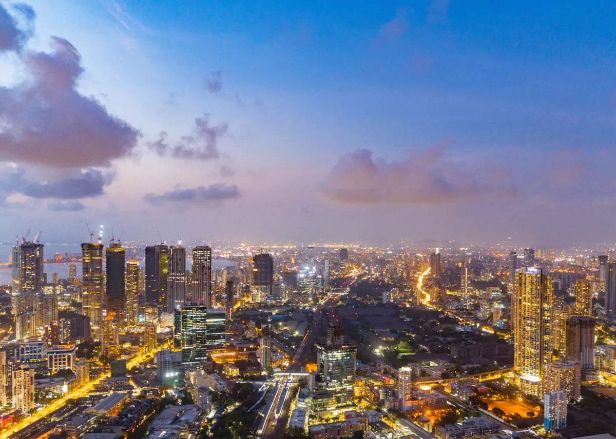 City at dusk