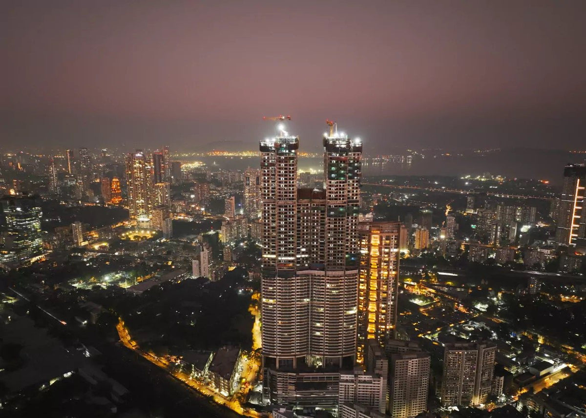 The tower by night